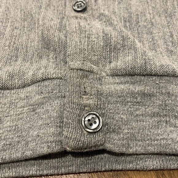 Izod Vintage Cardigan Mens XXL Gray Sweater Made In USA Logo Front - Picture 4 of 10